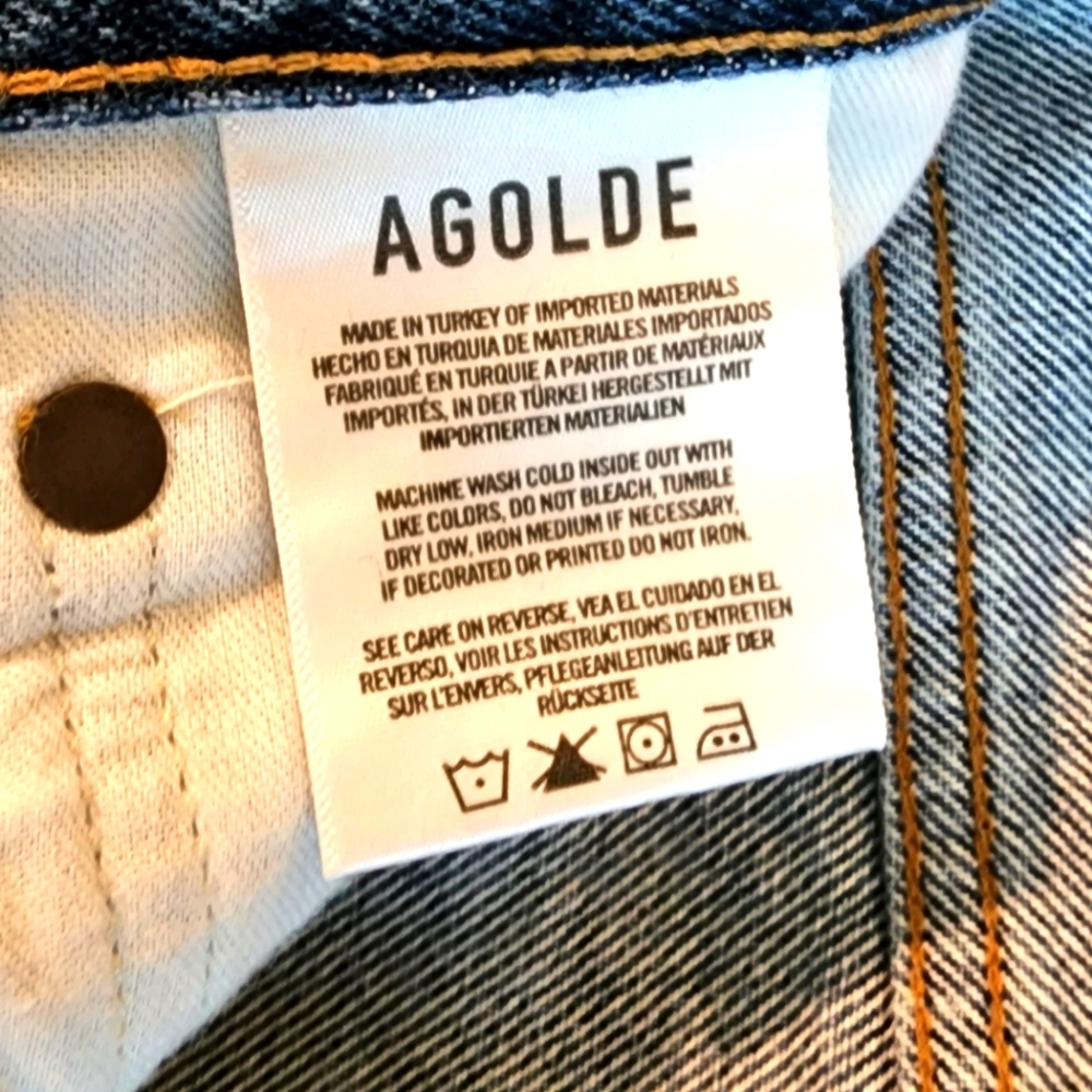Agolde Parker Vintage Cut Off Short In Lowkey - Picture 6 of 6
